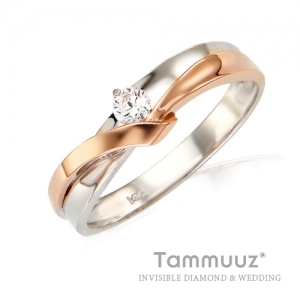 타뮤즈 다이아몬드,14K 에드윈콤비-G3010RM-화이트골드-남자반지-커플링