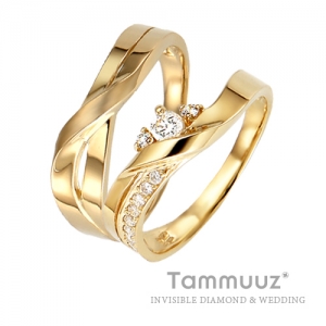 타뮤즈 다이아몬드,14K 솔레미오-G3014RR-화이트골드-커플링-기념일