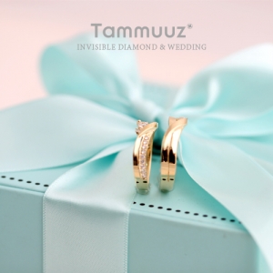 타뮤즈 다이아몬드,14K 솔레미오-G3014RR-화이트골드-커플링-기념일