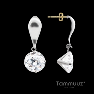 타뮤즈 다이아몬드,14K White Gold 라임귀걸이 w422