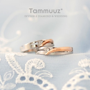 타뮤즈 다이아몬드,14K 0.05캐럿 다이아몬드-엠비션-D2003RF-화이트골드-여자반지-커플링