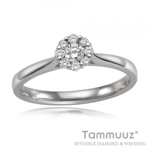 타뮤즈 다이아몬드,14K 0.5캐럿 TS 인비져블 다이아몬드-에스쁘와르 I1003R-화이트골드-프로포즈결혼반지