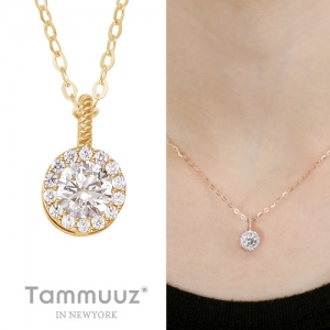 타뮤즈 다이아몬드,14K 카멜_1-G3253N-핑크골드-목걸이-선물용