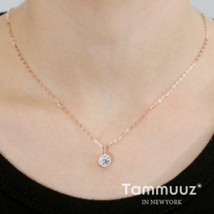 타뮤즈 다이아몬드,14K 카멜_1-G3253N-핑크골드-목걸이-선물용