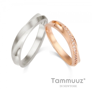 타뮤즈 다이아몬드,14K 클레이노-G3277RR-핑크골드-커플링-기념일