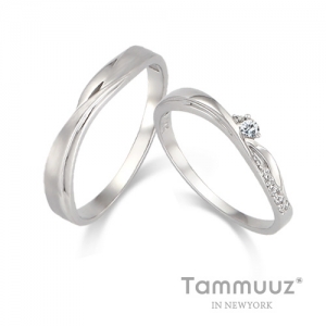 타뮤즈 다이아몬드,14K 샌드웨이브-G3280RR-화이트골드-커플링-기념일
