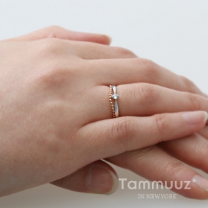 타뮤즈 다이아몬드,14K 레도니스-G3288RR-콤비골드-커플링-기념일