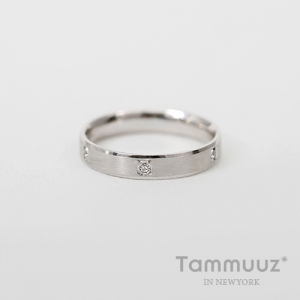 타뮤즈 다이아몬드,14K 드마리에-G3279RM-화이트골드-남자반지-커플링