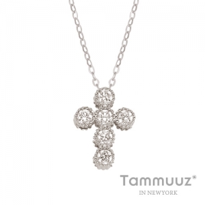 타뮤즈 다이아몬드,14K 다미큐크로스-G3267P-옐로우골드-팬던트-선물용