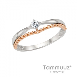 타뮤즈 다이아몬드,14K 레도니스-G3288RF-콤비골드-여자반지-커플링