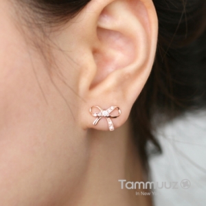타뮤즈 다이아몬드,큐티리본 귀걸이 SD9002E
