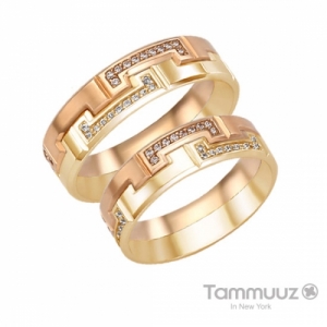 타뮤즈 다이아몬드,14K 트로이-G3367RR-콤비골드-커플링-기념일