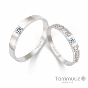 타뮤즈 다이아몬드,14K 딤플-G3358RR-화이트골드-커플링-기념일