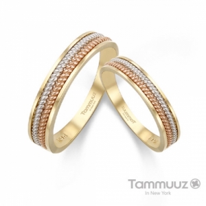 타뮤즈 다이아몬드,14K 루시퍼-G3389RR-삼색골드-커플링-기념일