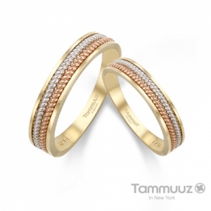 타뮤즈 다이아몬드,14K 루시퍼-G3389RR-삼색골드-커플링-기념일