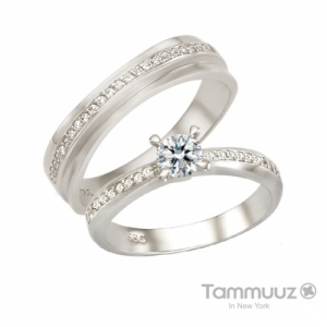타뮤즈 다이아몬드,14K 제니아-G3369RR-화이트골드-커플링-기념일