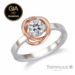 타뮤즈 다이아몬드,14K GIA 3부 다이아몬드-아델라-D2018R-반지