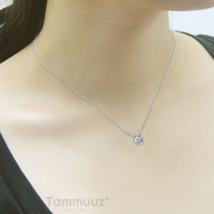 타뮤즈 다이아몬드,0.1캐럿 Diamond Necklace 165-14K W.G