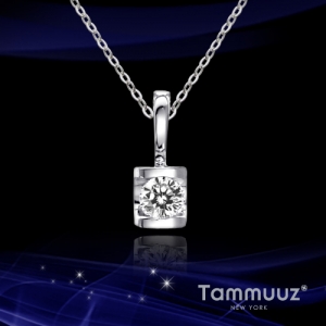 타뮤즈 다이아몬드,0.1캐럿 Diamond Necklace 168-14K W.G