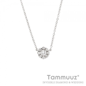 타뮤즈 다이아몬드,14K 0.5캐럿 TS 인비져블 다이아몬드-에스쁘와르 I1003N-화이트골드-프로포즈목걸이