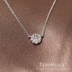 타뮤즈 다이아몬드,14K 0.5캐럿 TS 인비져블 다이아몬드-에스쁘와르 I1003N-화이트골드-프로포즈목걸이